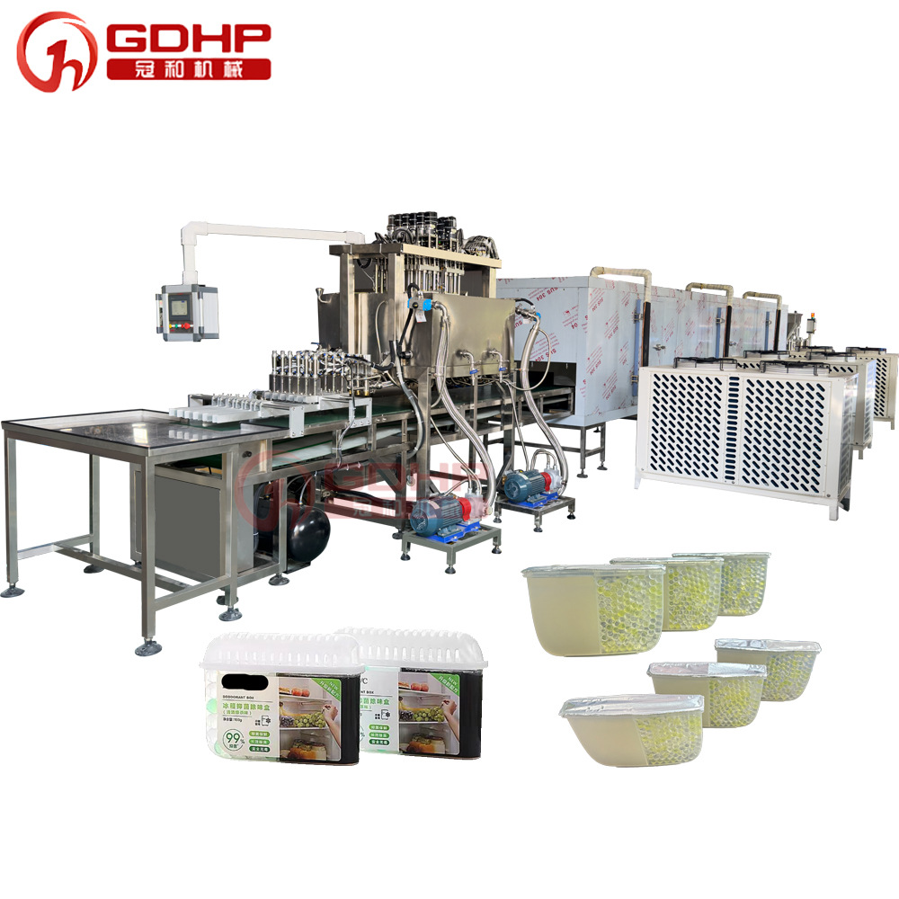 冰箱除味剂灌装冷却封口生产线